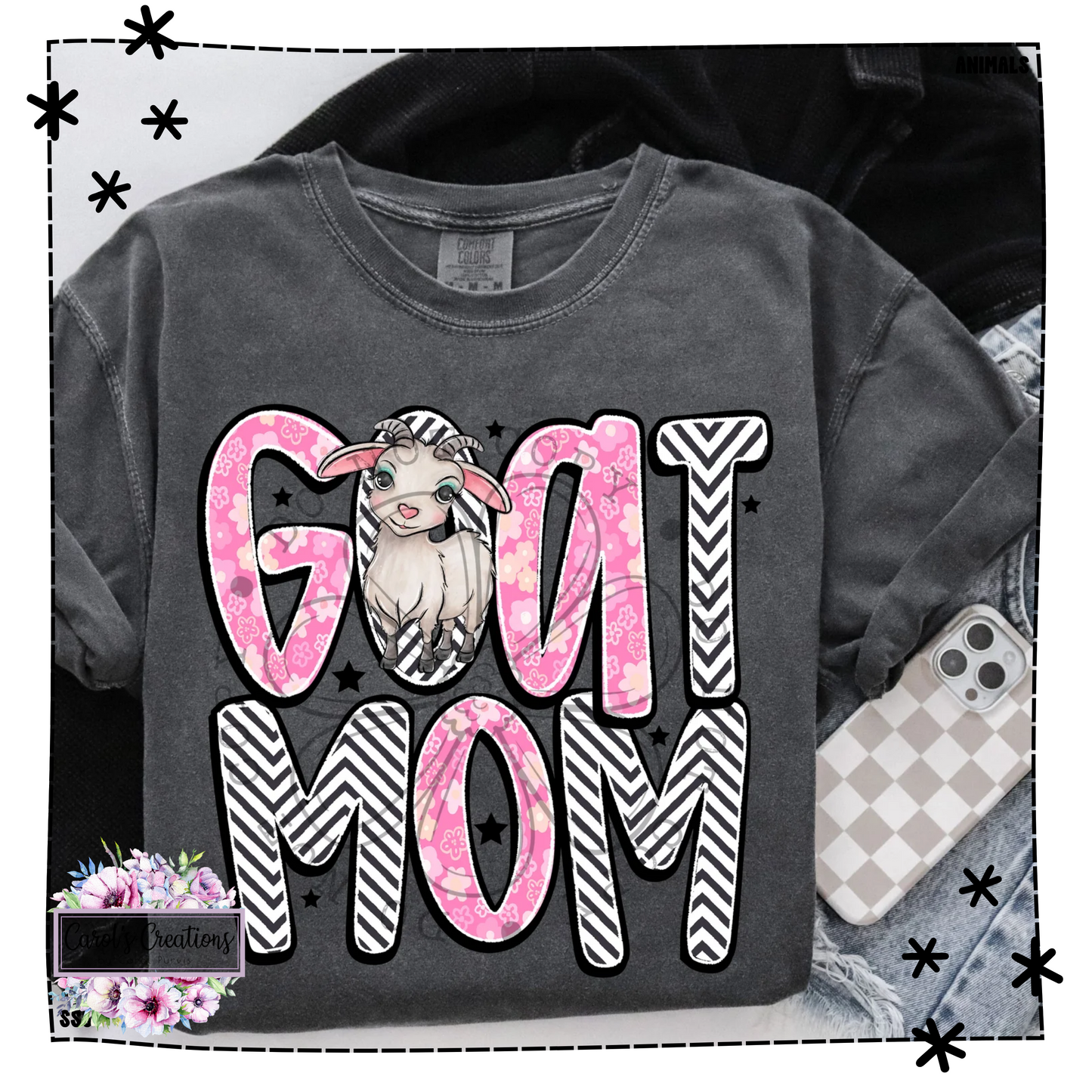 Goat Mom Zig Zag Adult