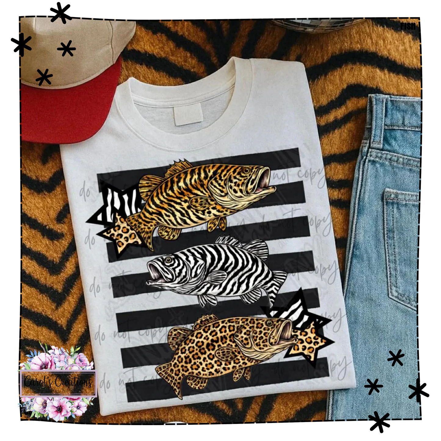 Leopard Zebra Fish Stripe Stars Adult
