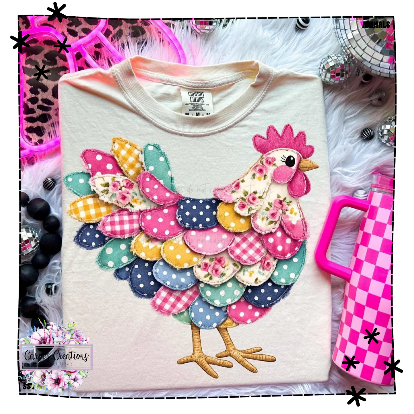 Patchwork Floral Hen Adult